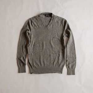Grey V-Neck Sweater